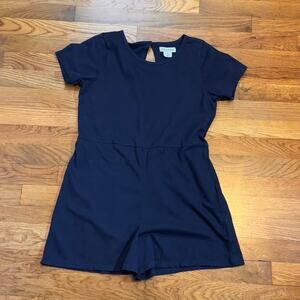 Melrose & Market Kids Girls XL 14 16 Navy Blue Romper Shorts Open Back Cut Out